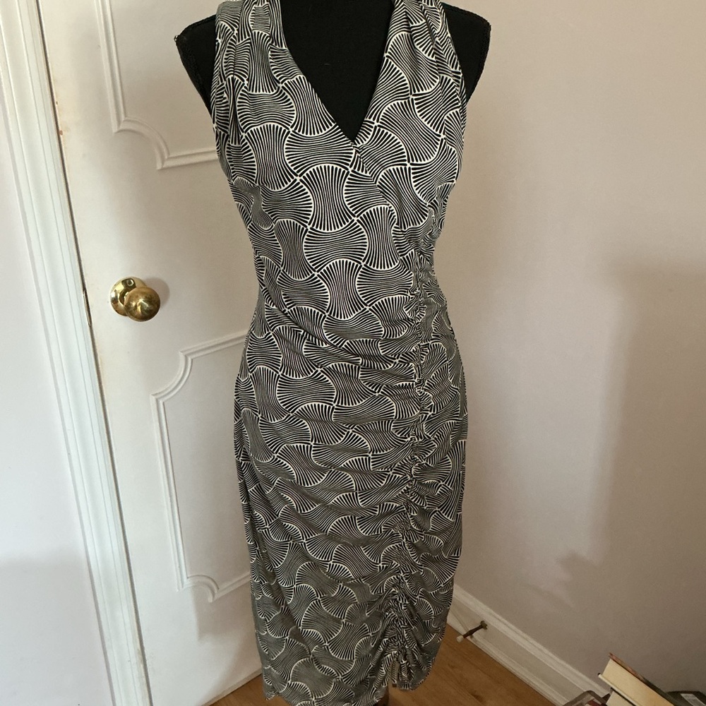 Laundry by Design Black and White Midi Dress
